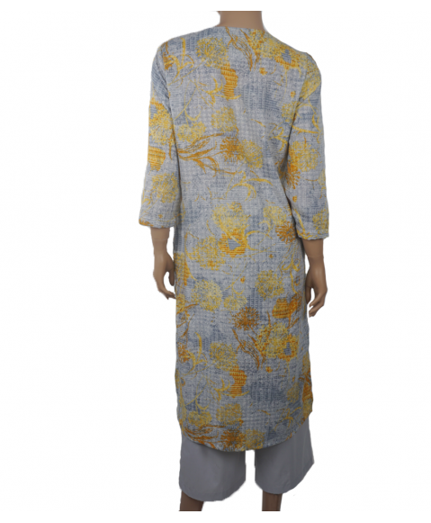 Tunic - Yellow floral smudge