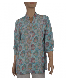  Short Silk Shirt - Paisley Paradise