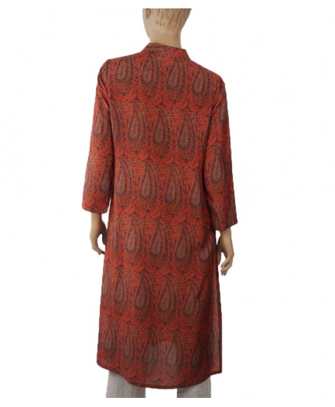 Tunic -Viscose Red Paisely