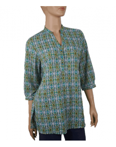 Casual  Kurti - Green Matte