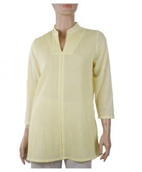 Casual  Kurti-Lemon Pintuck