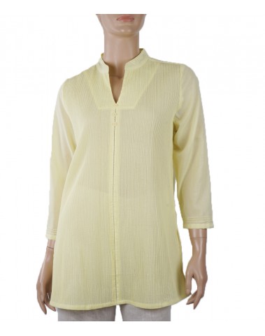 Casual  Kurti-Lemon Pintuck