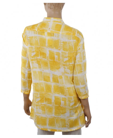 Casual  Kurti- Yellow Embroidered