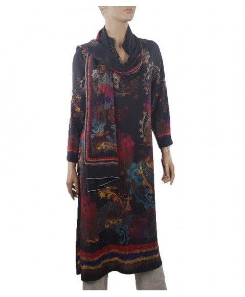 Tunic - Black Indian Paisely