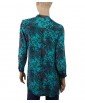  Long Silk Shirt - Blue Green Forest