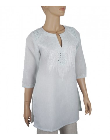 Embroidered Casual  Kurti-Light Mint 