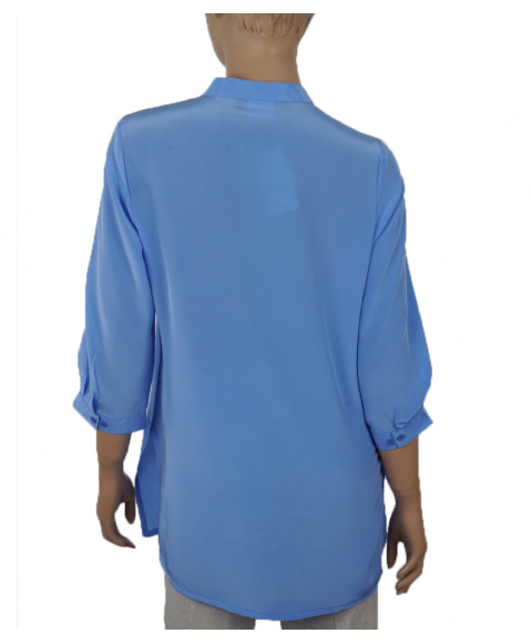 Plain Short Silk Shirt -Baby Blue