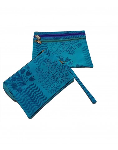 3 Zip and Wristlet Set - Blue Forest