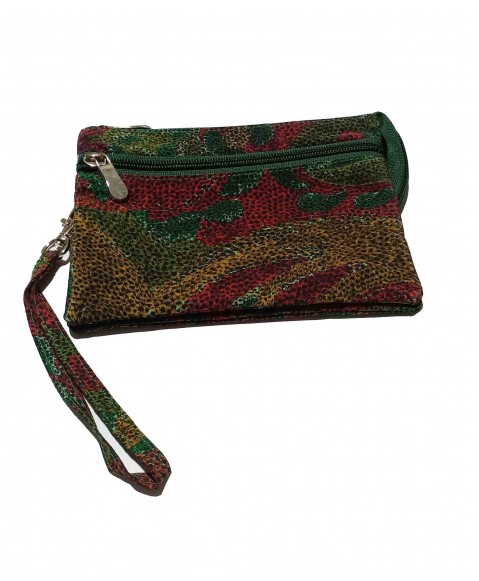 3 Zip and Wristlet Set - Mustard and Red Paisley