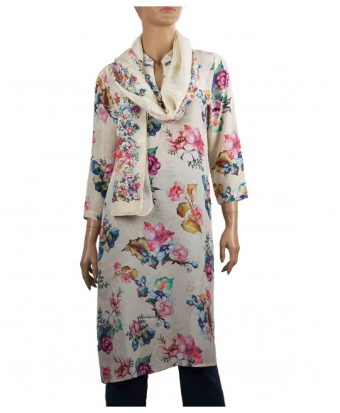 Tunic - Off White Floral