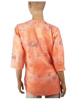 Casual Kurti - Round Neck Bandhani