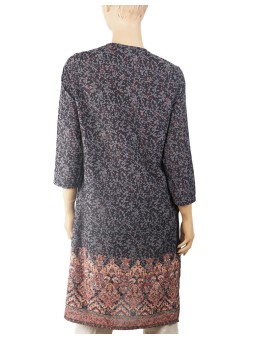 Tunic - Black Base With Pretty Floral