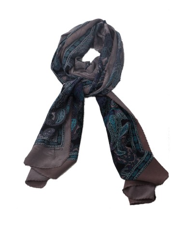 Crepe Silk Scarf - Big Paisley