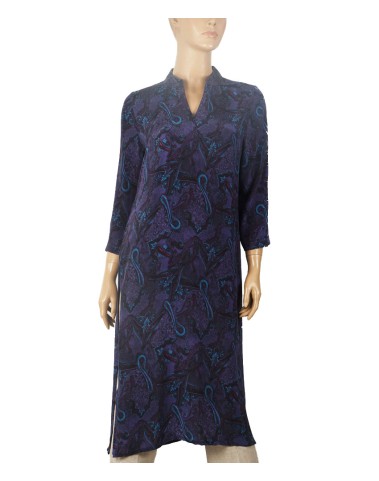 Tunic - Navy Blue Paisley