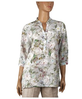Short Silk Shirt - Pretty Floral