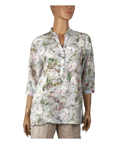 Short Silk Shirt - Pretty Floral