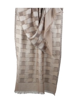 Printed Stole -Beige Rectangle