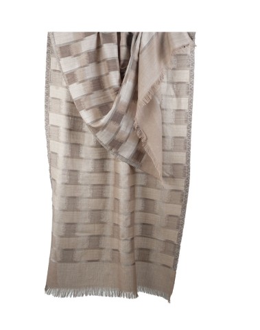 Printed Stole -Beige Rectangle