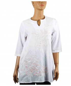 Casual Kurti - Orange Embroidery