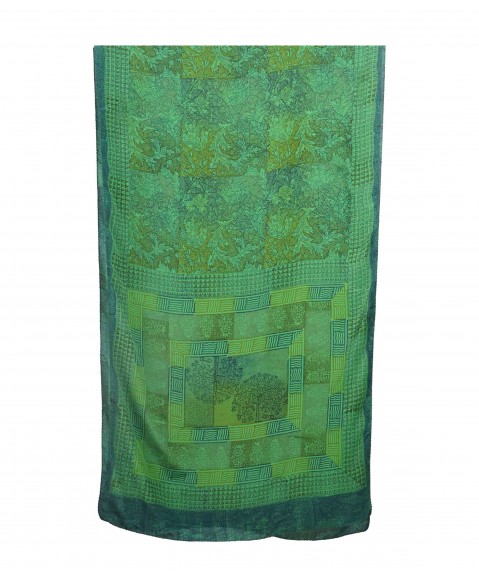 Crepe Silk Scarf - Green Crepe