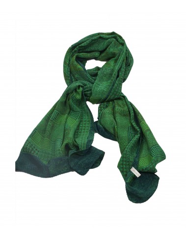 Crepe Silk Scarf - Green Crepe