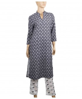 Kurti Set - Black And White