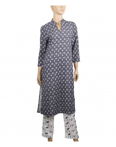 Kurti Set - Black And White