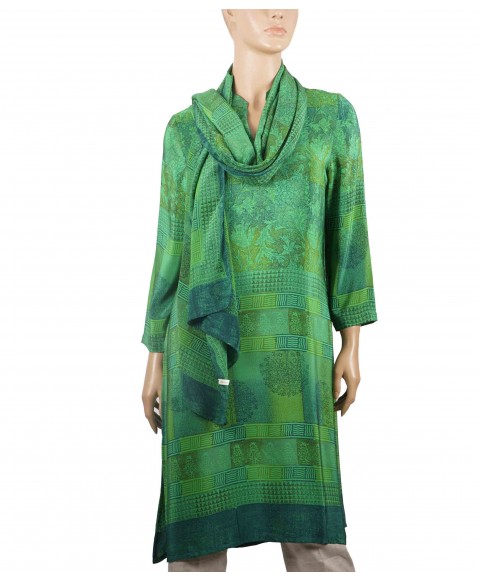 Tunic - Green Crepe