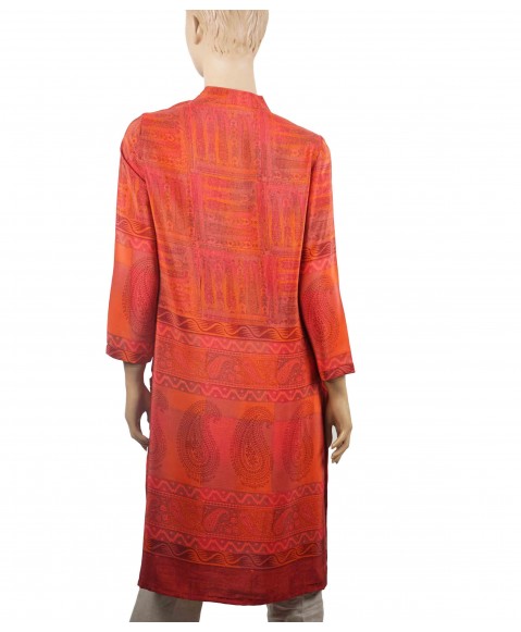 Tunic - Orange Big Paisley