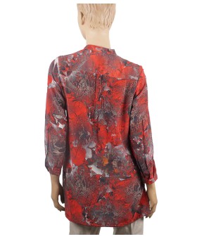 Long Silk Shirt - Red Lining