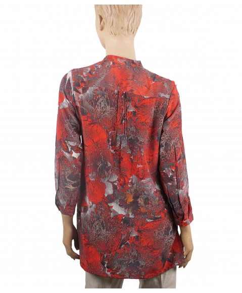 Long Silk Shirt - Red Lining