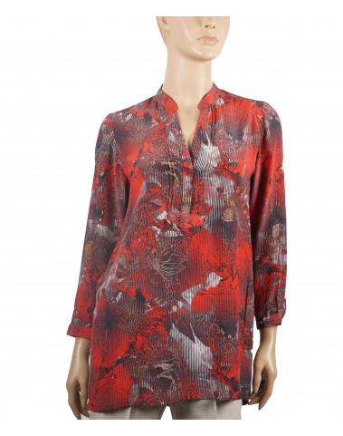 Long Silk Shirt - Red Lining