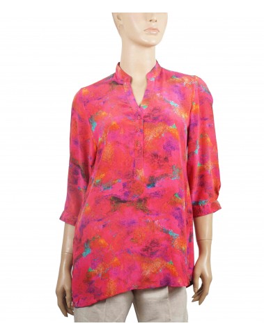 Short Silk Shirt - Colour Splash