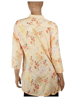 Casual Kurti - Pink And Orange Flowers