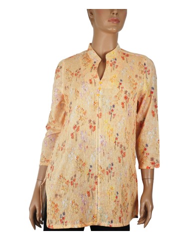 Casual Kurti - Pink And Orange Flowers