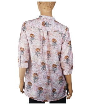 Casual Kurti - Orange Flowers