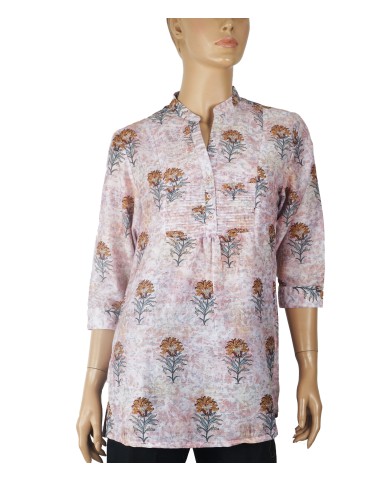 Casual Kurti - Orange Flowers