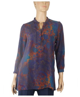 Long Silk Shirt - Paisley