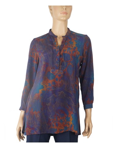 Long Silk Shirt - Paisley