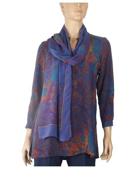 Long Silk Shirt - Paisley