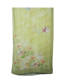 Crepe Silk Scarf - Flowers