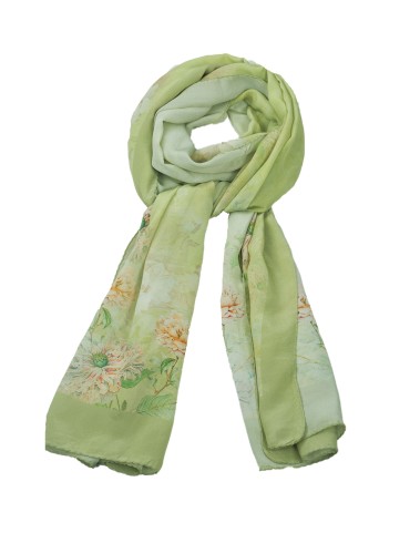 Crepe Silk Scarf - Flowers