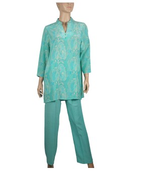 Silk Co-ord Set - Yellow Paisley