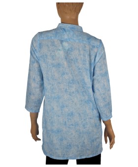 Casual Shirt - Sky Blue Full Pintuck