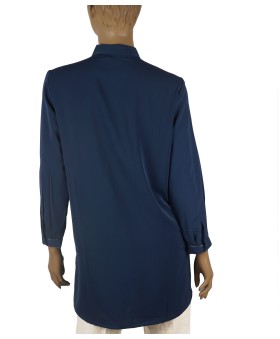 Casual Kurti - Indigo Blue Embroidery