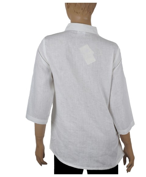 Casual Shirt - Paisley Embroidery Linen Shirt