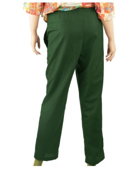Cotton Crop Pant - Dark Green