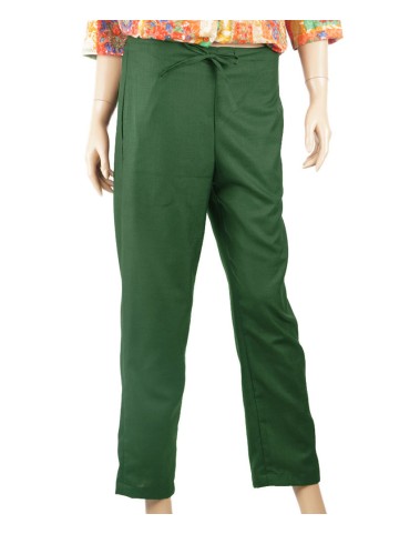Cotton Crop Pant - Dark Green