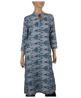 Tunic - Peacock Green Ikat