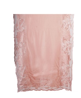 Dusty Pink Floral Cutwork Stole